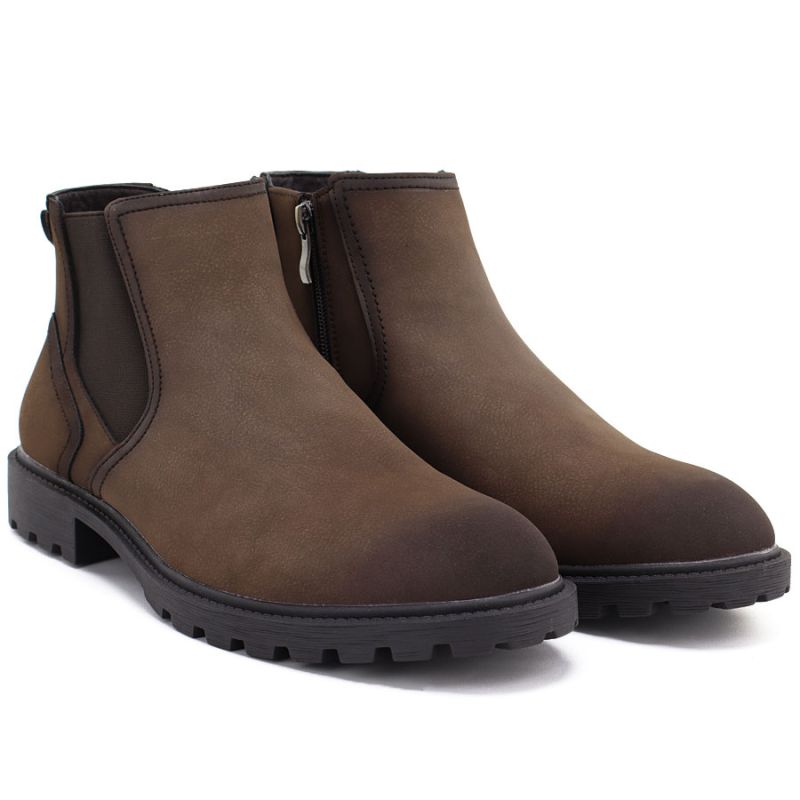 Men's high uninsulated ankle boots, brown, Vanhorn WN32307