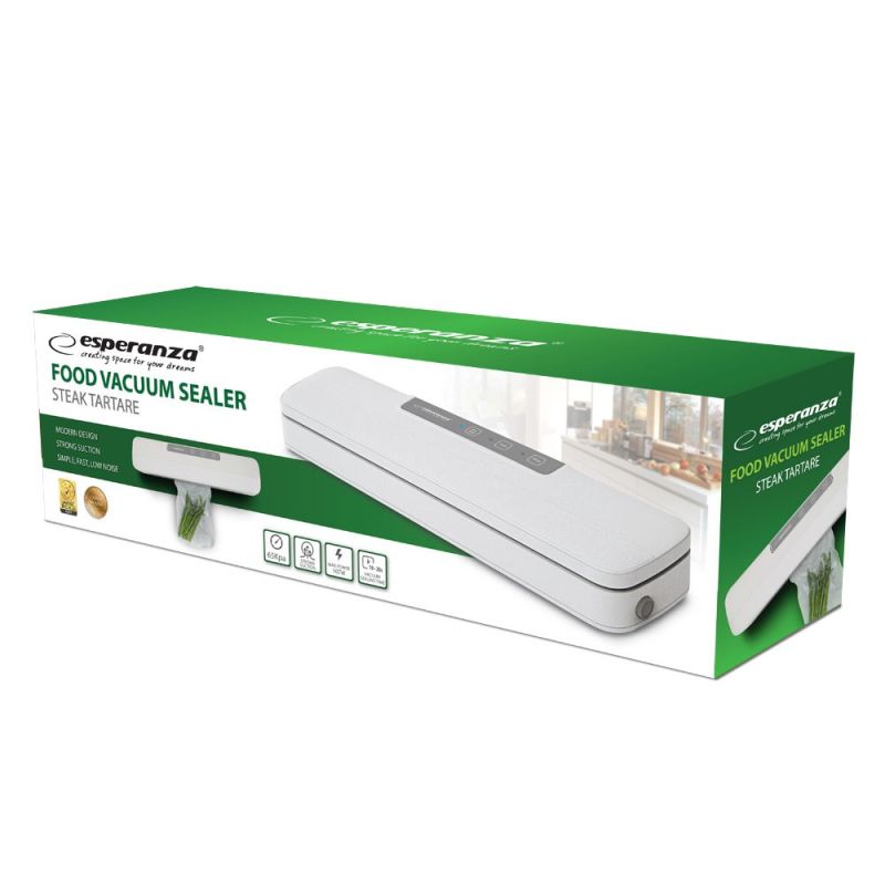 ESPERANZA VACUUM SEALER FOR FOOD STEAK TARTARE WHITE 107W EKV001 AGD - Produkty/Zgrzewarki do folii Your Sports Performance