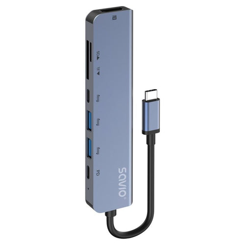 SAVIO HUB USB-C 7 IN 1 AK-82 Kable i adaptery/Adaptery, przejściówki Your Sports Performance