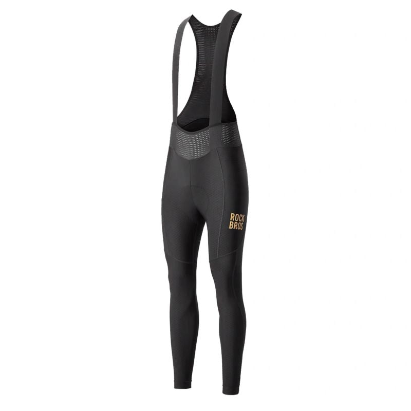 Rockbros YDCK012-1 Long Fleece Bib Tights with Pad Size XL - Black Rockbros