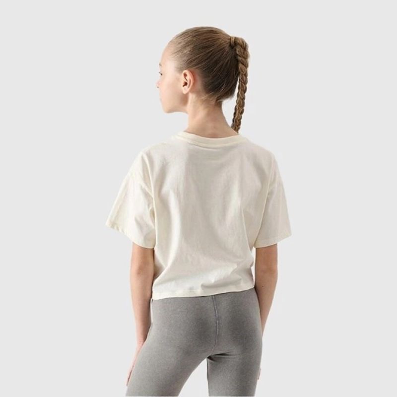 Girls' printed top 4F 4FJWSS25TTSHF1872-11S *Kategoria tymczasowa Your Sports Performance