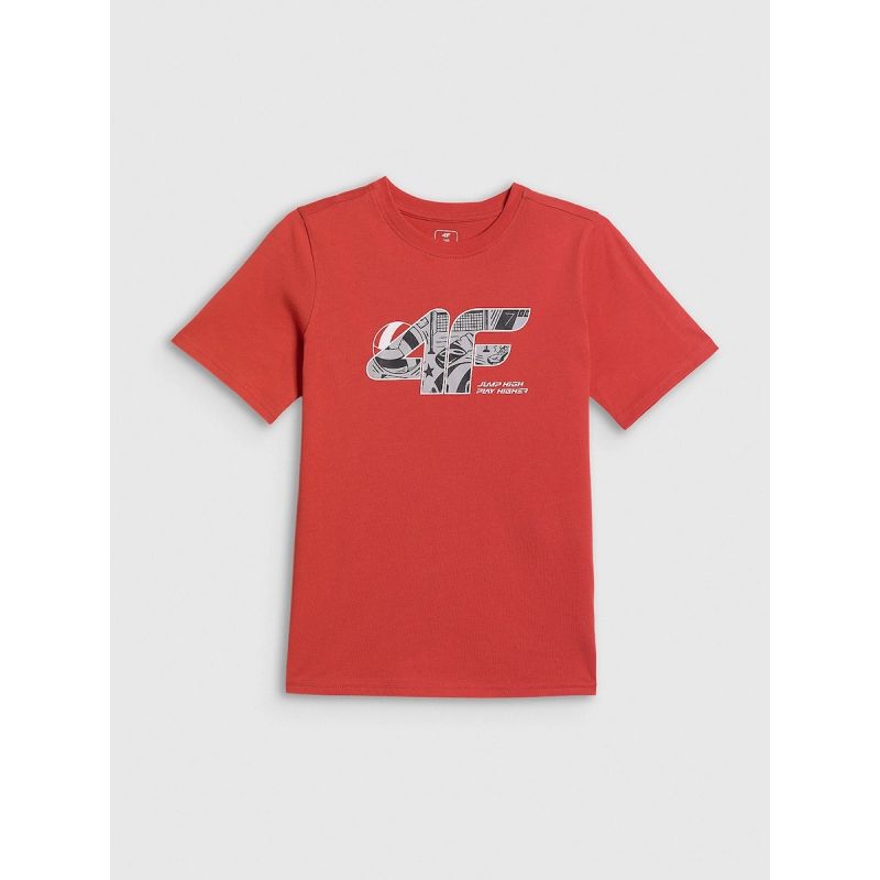 Boys' Regular-Fit Printed T-Shirt 4F 4FJRAW26TTSHM4349-062S