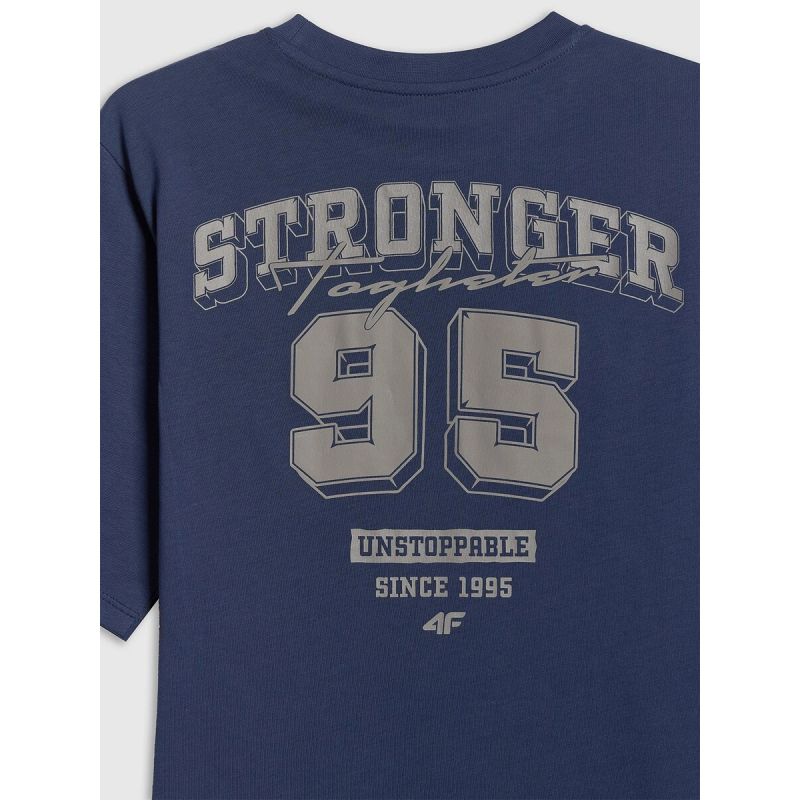 Boy's loose T-shirt with print 4F 4FJRSS26TTSHM3465-31S 4f
