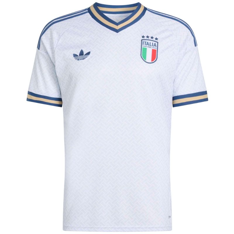 Men's adidas Italy 26 Away Jersey white and blue KC8704