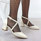 Women's pearl cream Sergio Leone SK-830 heeled sandals Footwear Your Sports Performance