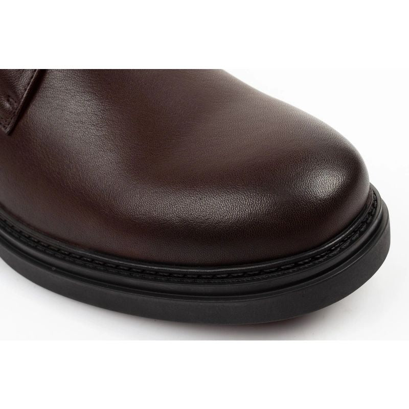 Lee Cooper men's shoes elegant brown leather insulated ankle boots