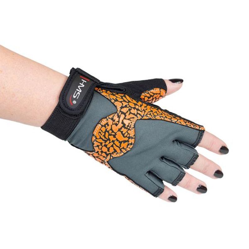 Gloves for the gym Oragne / Gray W HMS RST03 rM Accessories/Gloves Your Sports Performance