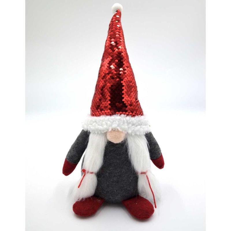 DECORATIVE gnome with magic sequins 35cm gray Home and Garden/Equipment Your Sports Performance