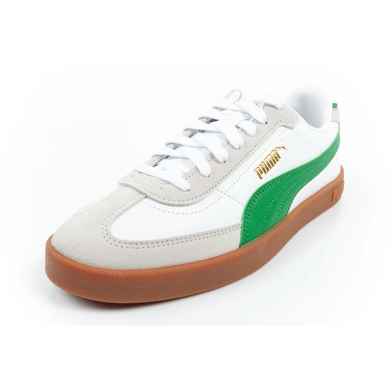 Puma Club II Era men's sports shoes sneakers leather white gray green Puma