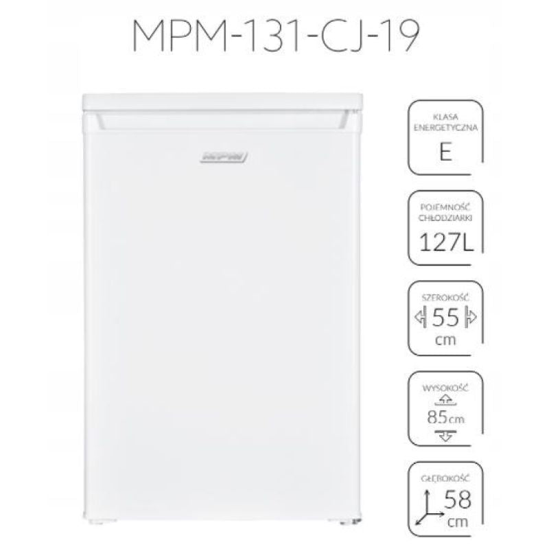 Refrigerator MPM-131-CJ-19 white 85 cm AGD - Produkty/Lodówki wolnostojące Your Sports Performance