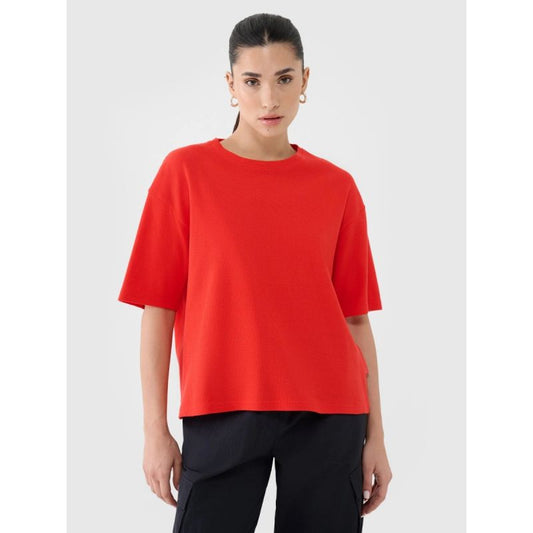 Women's regular waffle knit T-shirt 4F 4FRSS25TTSHF2651-62S 4f