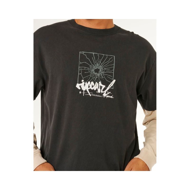 RIP CURL Inner Visions Smashed L/S Tee Black