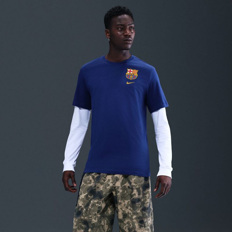 Nike FC Barcelona Crest Tee M HQ8396-455 Clothing/Football Nike