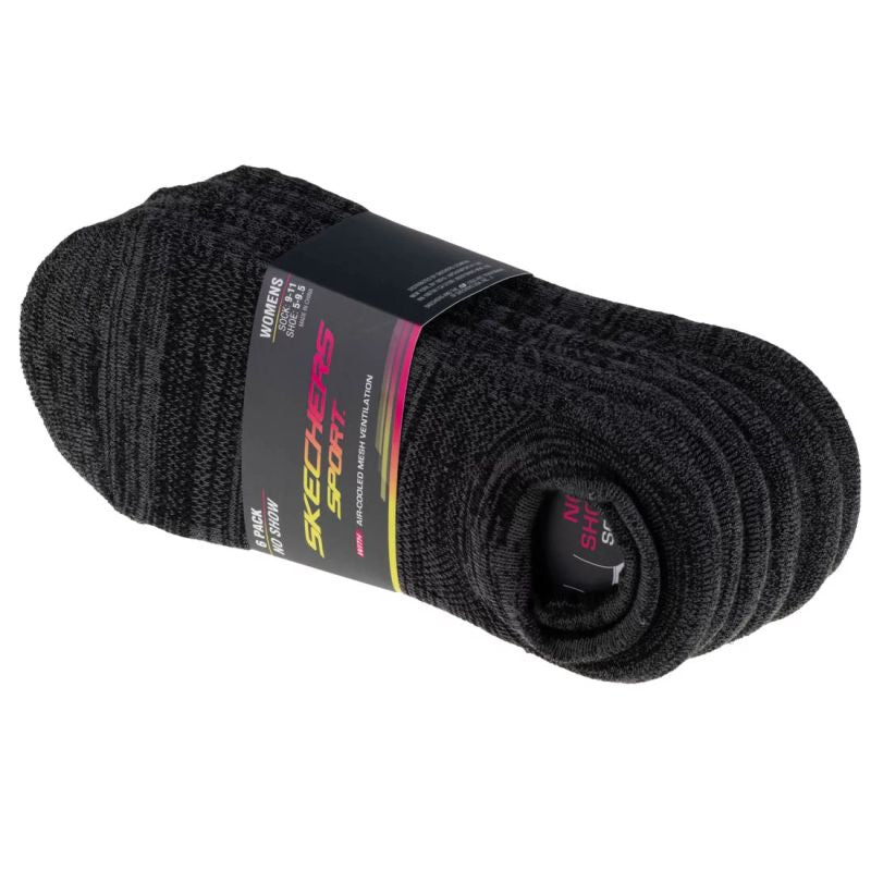 Skechers 6pk Womens 1/2 Terry Socks S113157-GRY Gray 36-40 In preparation Your Sports Performance