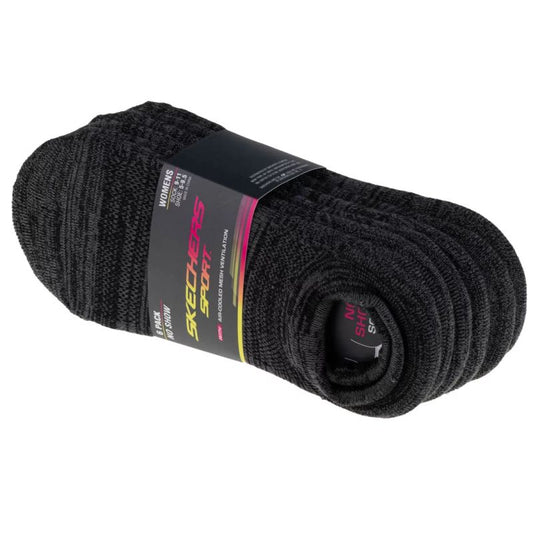 Skechers 6pk Womens 1/2 Terry Socks S113157-GRY Gray 36-40 In preparation Your Sports Performance