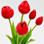 BOUQUET OF 5 RED PEONY TULIPS 39 CM LIFE-LIKE SPRING DECORATION Home and Garden/Equipment Your Sports Performance