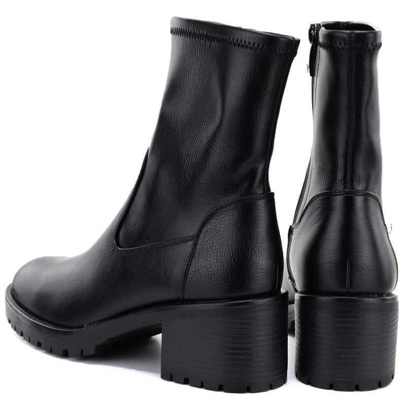 Women's black high-heeled ankle boots Potocki SZ12835