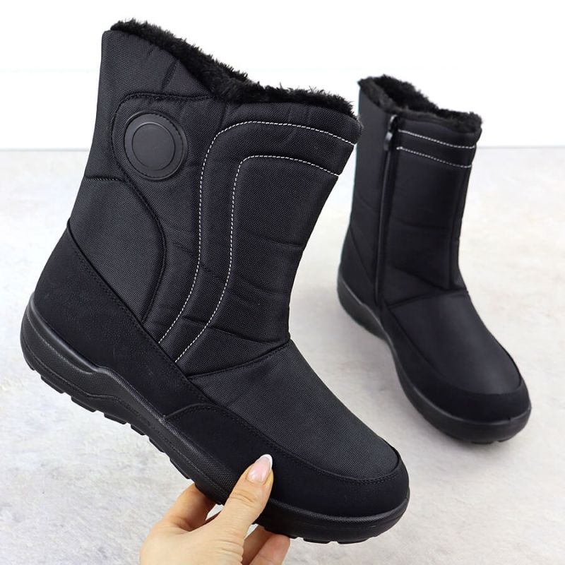 Women's flat insulated snow boots, black, Potocki SU33310 To be categorized Your Sports Performance