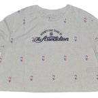Women's Nike NBA N31 Courtside Longsleeve Crop T-shirt Birch Heather - DA6810-051 Nike