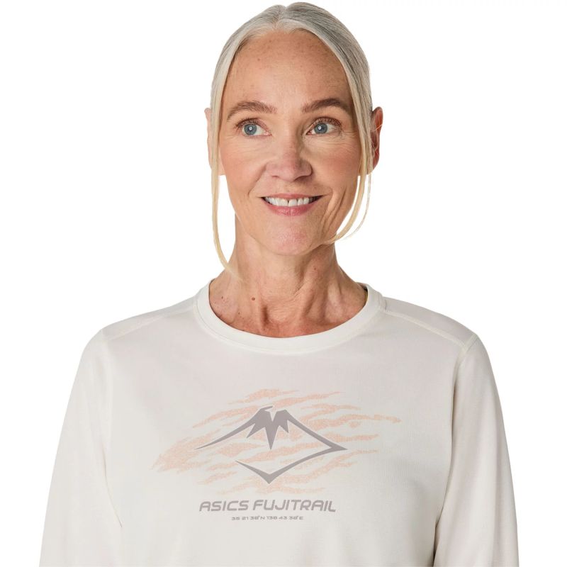 ASICS Fujitrail Logo LS Top 2012D315-100 White M In preparation Your Sports Performance