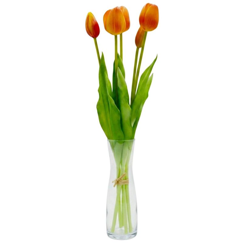 BOUQUET OF 5 ORANGE TULIPS 39 CM LIFE-LIKE SPRING DECORATION Home and Garden/Equipment Your Sports Performance