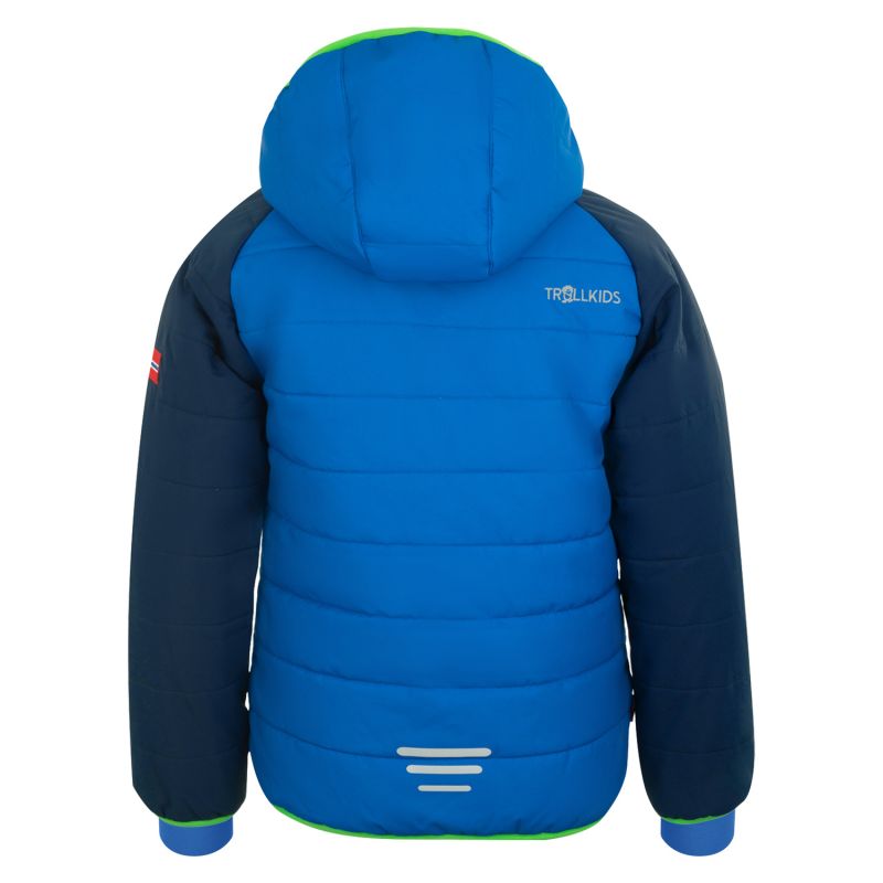 Trollkids Kids Hafjell Snow Jacket PRO Waterproof Blue Children’s Winter Jacket with Hood (514-100)