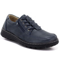 Comfortable women's shoes with zipper, navy blue, Potocki TO90407