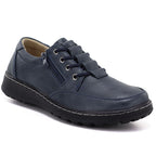 Comfortable women's shoes with zipper, navy blue, Potocki TO90407