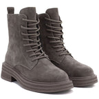 Women's leather ankle boots, khaki suede, Sergio Leone TR-02