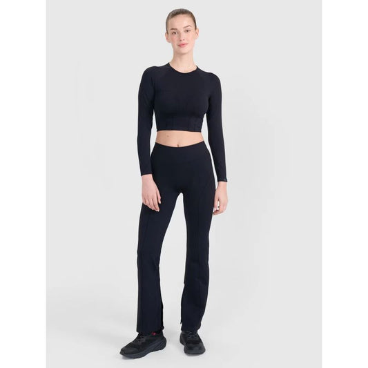 Women's seamless training pants with flared legs 4F 4FRSS25TFTRF1031-20S 4f