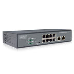 Unmanaged network switch 19" 8x RJ45 10/100 Mb/s, 2x FastEthernet uplink, PoE+ 120W budget Komunikacja i łączność/Switch-e Your Sports Performance