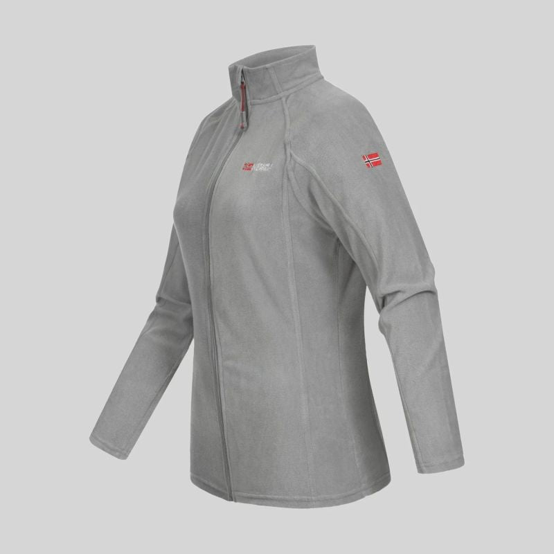 Geographical Norway TUG FZ LIGHT GREY DB LADY 268 Women's Fleece Jacket (WA1719F/GN-LIGHT GREY)