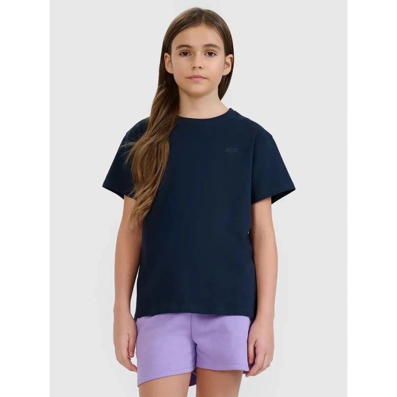 Girls' plain T-shirt 4F 4FJWMM00TTSHF2332-31S *Kategoria tymczasowa Your Sports Performance