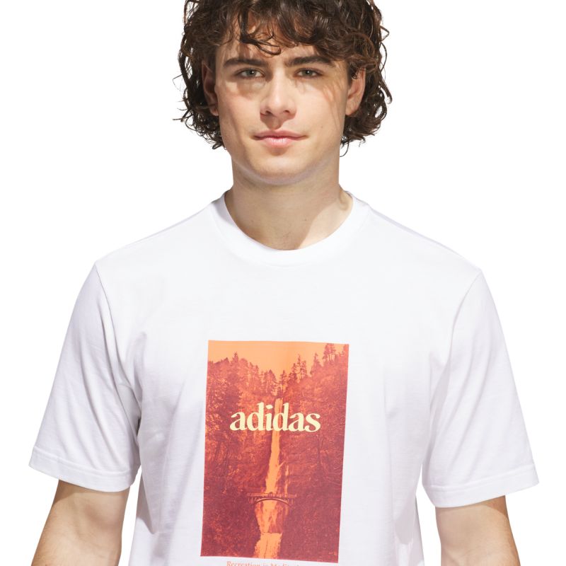 Men's adidas Waterfall Graphic T-shirt white KH0398