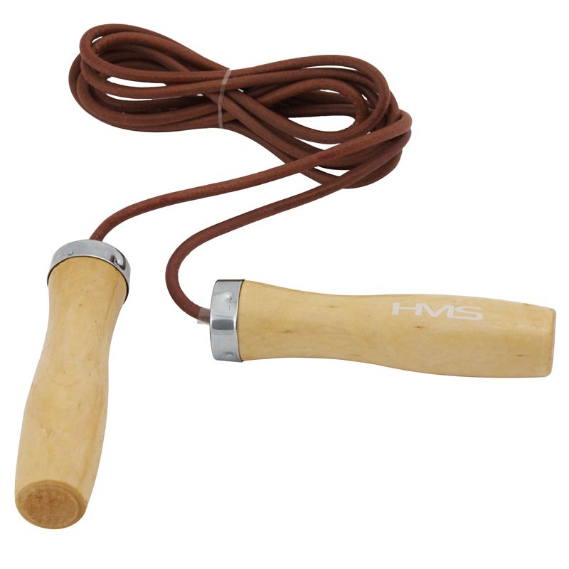 Leather skipping rope with a wooden handle HMS SK07 Accessories/Training equipment Your Sports Performance