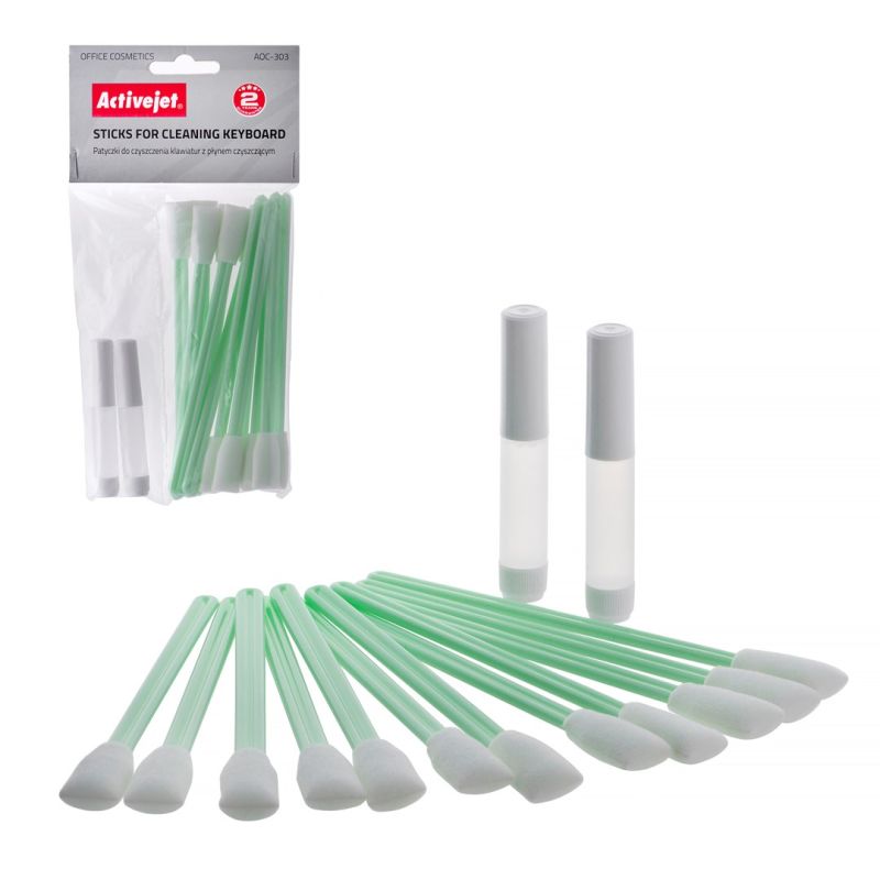 Activejet AOC-303 Cotton keyboard cleaning sticks, 12 pieces per pack. In preparation Your Sports Performance