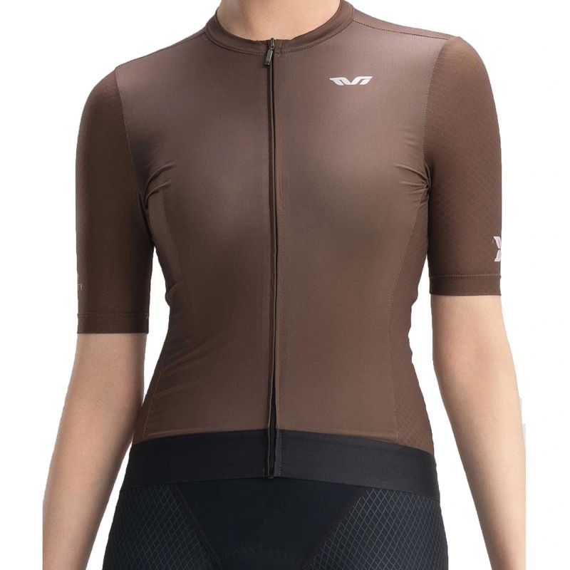 Rockbros 15110007004 TVI Women's Cycling Jersey Short Sleeve M - Brown