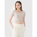Women's crop top plain t-shirt 4F 4FRSS25TTSHF2695-83S *Kategoria tymczasowa Your Sports Performance