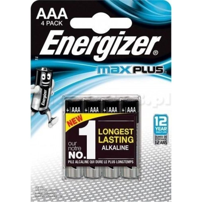 ENERGIZER MAX PLUS BATTERY AAA LR03, 4 ECO Baterie, akumulatorki i ładowarki/Baterie Your Sports Performance