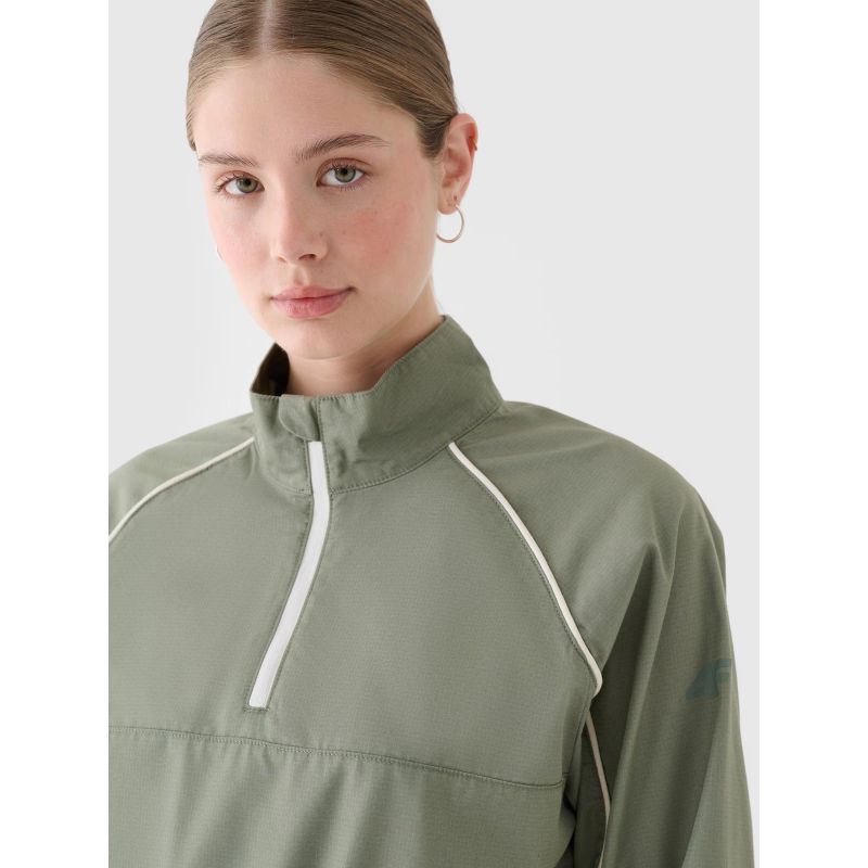Women's cropped transition jacket with a stand-up collar 4F 4FRSS24TTJAF0886-44S *Kategoria tymczasowa Your Sports Performance