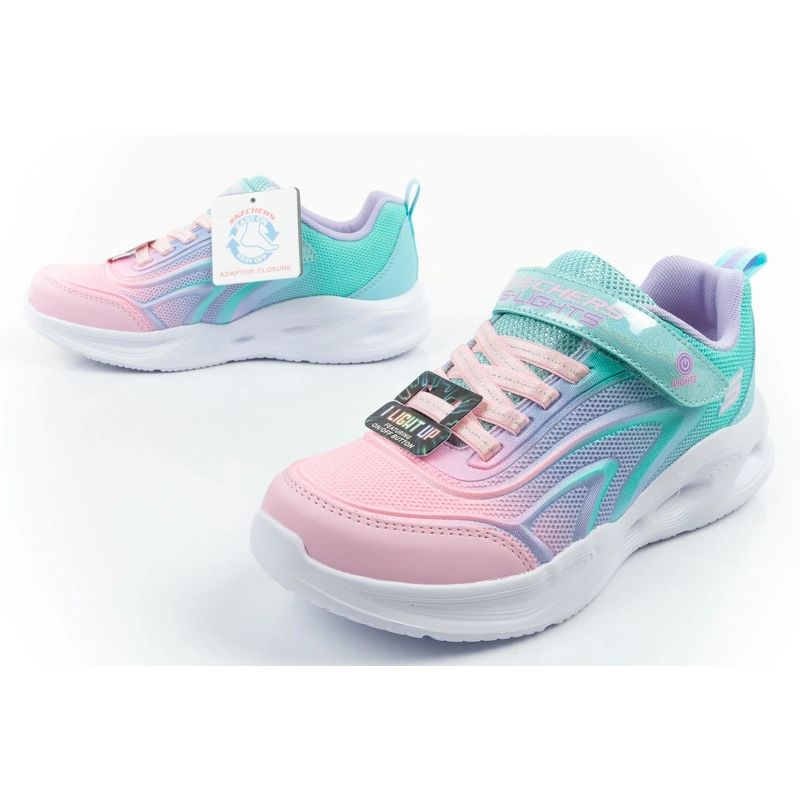 Skechers Color Breeze LED Children's Sports Shoes for Girls To be categorized Your Sports Performance