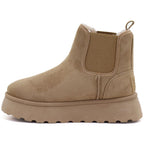 Waterproof women's ankle boots, snow boots, platform boots, beige, Big Star UU274173