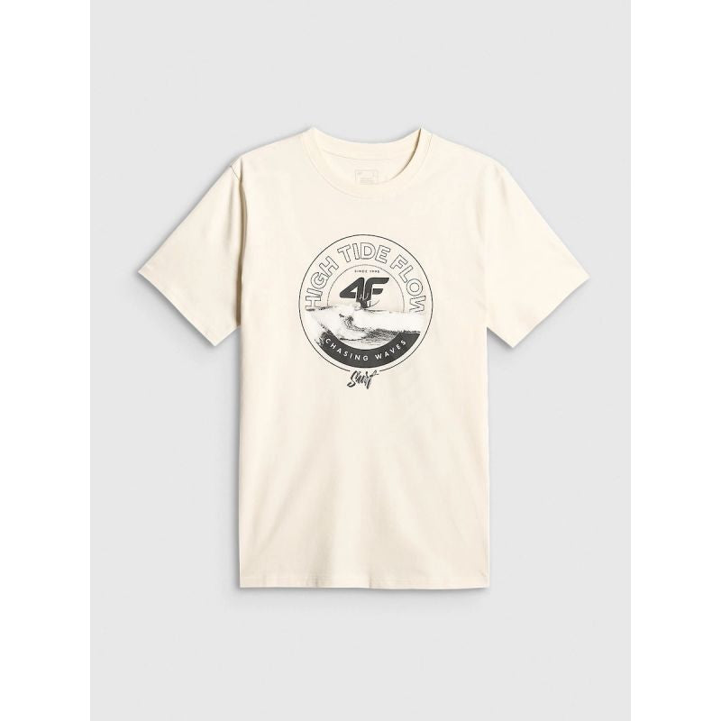 Men's regular printed T-shirt 4F 4FRSS26TTSHM4298-11S