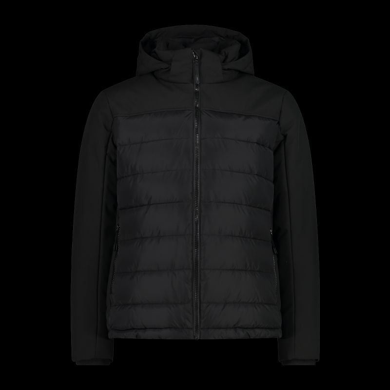 CMP men's winter jacket with hood, sports, insulated, black (34K0147/E910) CMP