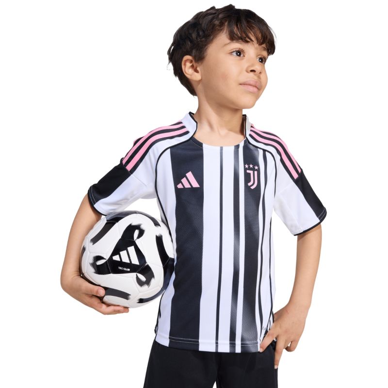 adidas Juventus 25/26 Home Kids' Kit White and Black JN5220 adidas