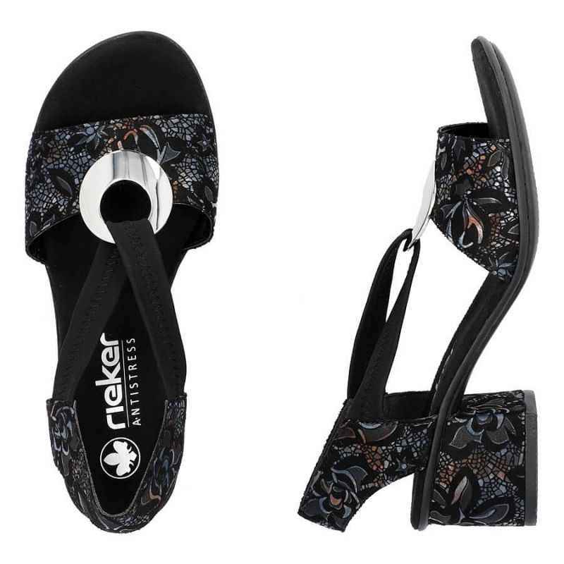 Comfortable Rieker W RKR679 black sandals Footwear/Lifestyle/Rieker Your Sports Performance