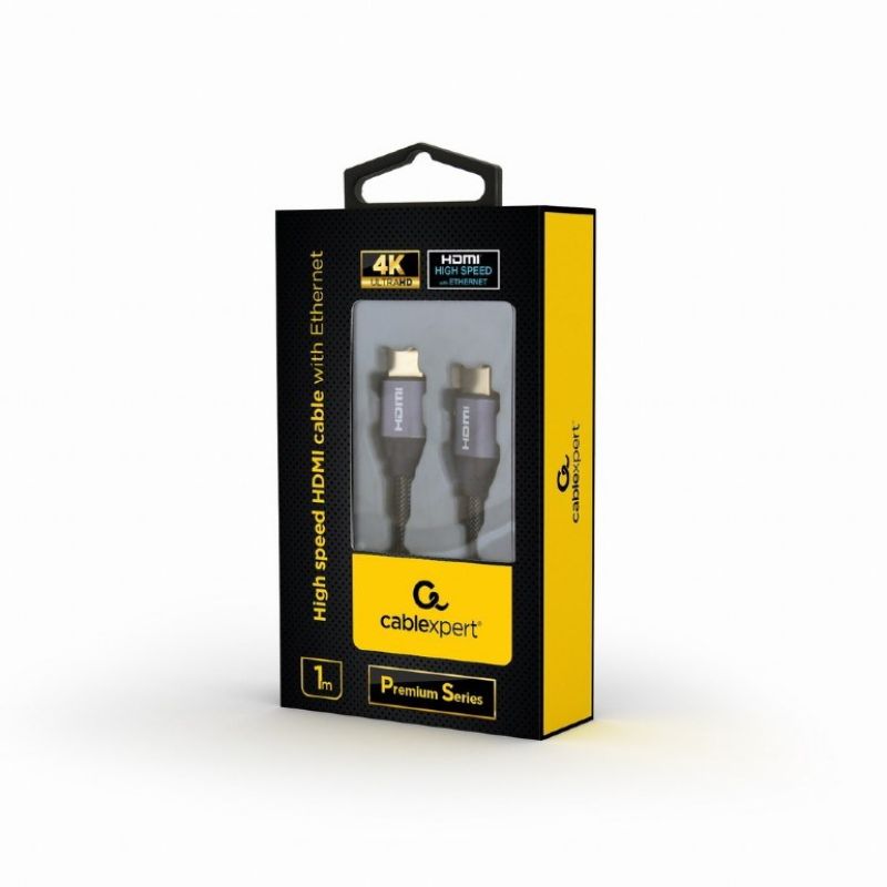 GEMBIRD Premium Series CCBP-HDMI-1M Cable (HDMI M - HDMI M; 1m; black) Kable i adaptery/Kable HDMI Your Sports Performance