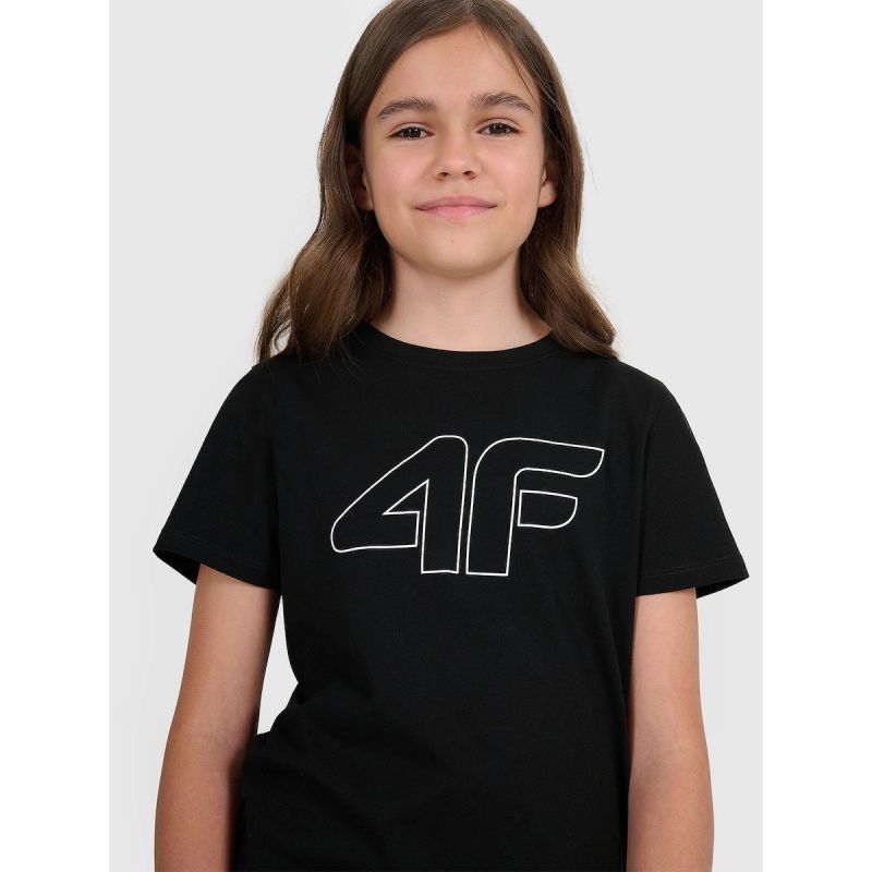 Girls' regular printed T-shirt 4F 4FJWSS25TTSHF2176-20S 4f