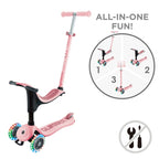Scooter with seat GO•UP SPORTY LIGHTS (452-710-4 S) Accessories/Skating/Hulajnogi/Traditional/For kids/Globber Your Sports Performance