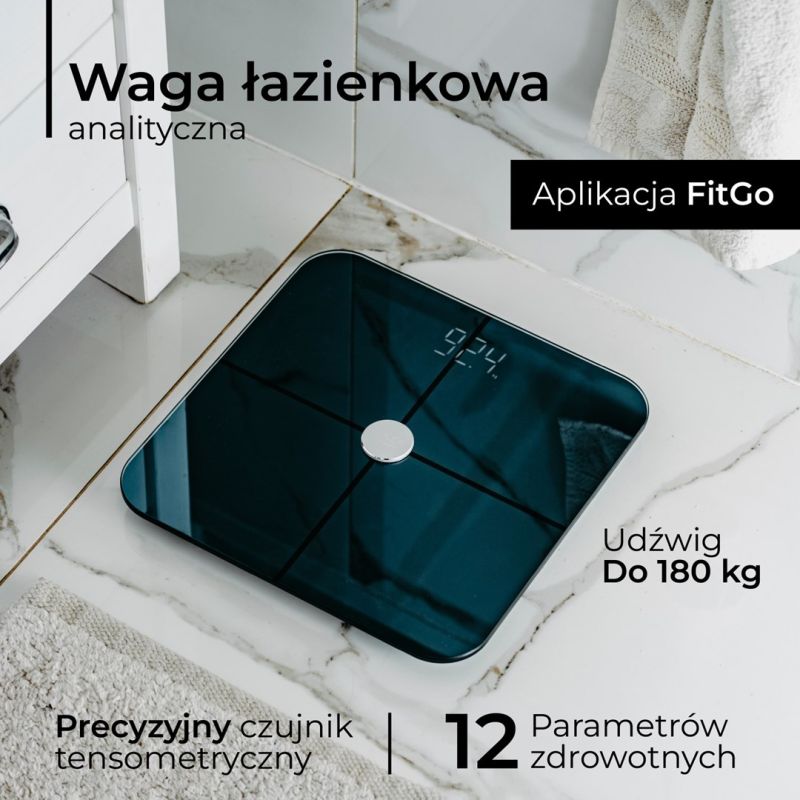 ADLER AD 8187b bathroom scale black AGD - Produkty/Wagi łazienkowe Your Sports Performance